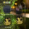 thumbnail image 5 of RBCKVXZ Solar Lanterns Outdoor Hanging Lantern Lights, Waterproof Butterflys Garden Decor Birthday Gifts for Women Mom Grandma, Solar Lights Metal Lantern Decoration for Yard, Patio, Backyard, Porch, 5 of 6