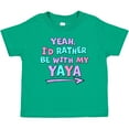 thumbnail image 3 of Inktastic Yeah I'd Rather Be with My Yaya in Pink Blue and Purple Boys or Girls Baby T-Shirt, 3 of 5