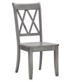 thumbnail image 4 of Weston Home Farmhouse Wood Dining Side Chair, Antique Grey (Set of 2), 4 of 10
