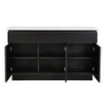 thumbnail image 5 of ACME Furniture Jaramillo 3-Door Wood Server with Marble Top in White/Black, 5 of 8