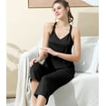 thumbnail image 5 of Doublju Women's Sleeveless Racerback Capri Pajama 2 Pcs Set (Plus Size Available), 5 of 5