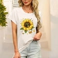 thumbnail image 2 of Orders Placed By Me Beifu Womens Summer Tops 2025 Graphic Tees Womens Tops Casual Summer Cotton Women'S Clothing V Neck Shirts Women Blouses Cotton Summer, 2 of 6