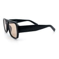 thumbnail image 6 of Mens Luxe Flat Top Rectangular Racer Plastic Fashion Sunglasses [Black - Beige], 6 of 8