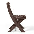 thumbnail image 4 of WestinTrends Malibu HDPE Outdoor Patio Modern Folding Dining Chair, Dark Brown, 4 of 15