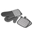 thumbnail image 4 of Titular de la olla,Guantes de silicona resistentes al calor para horno, guantes antideslizantes para Tomshoo Gris, 4 of 7