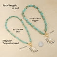 thumbnail image 4 of CANEVINKA Boho Statement Turquoise Choker, Dainty Baroque Pearl Pendant Necklace, Trendy Turquoise Jewelry for Summer, 4 of 7