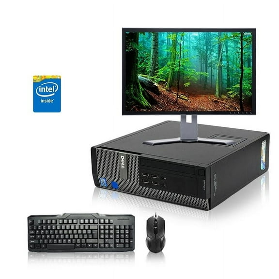 Restored Dell Optiplex Desktop Computer 3.1 GHz Core i3 Tower PC, 4GB, 250GB HDD, Windows 10 Home x64, 19" Monitor, USB Mouse & Keyboard (Refurbished)