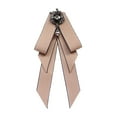thumbnail image 4 of Segolike Bow Tie for Women Bowknot Necktie Elegant Ribbon Women Vintage College Style Solid Color Bowties Brooch Pin for Gift Suit Shirt Work Khaki, 4 of 8