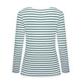 thumbnail image 4 of Long Sleeve Shirts for Women Striped Trendy Drop Shoulder Crewneck Blouses 2025 Fall Dressy Casual Slim Fit Tops Y2k Outfits, 4 of 4