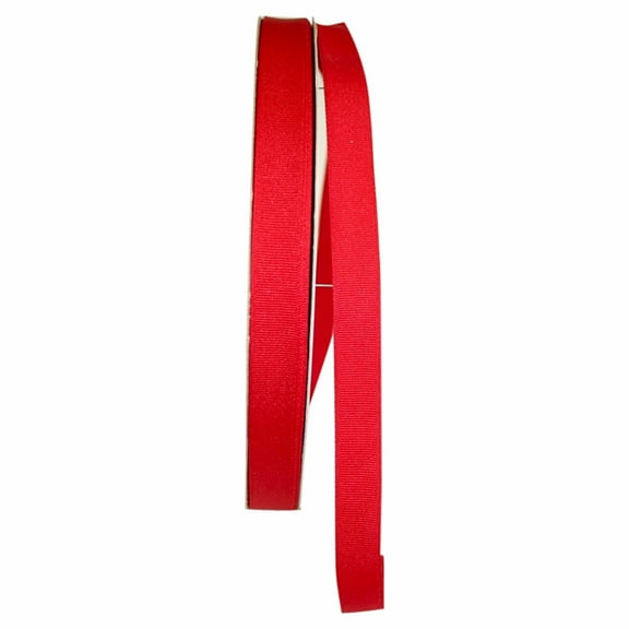 JAM All Occasion Red Polyester Grosgrain Ribbon, 3600" x 0.62"