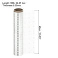 thumbnail image 2 of Uxcell 49ft x 16in Wrap Wrapper Wrapping Paper 3 Mil Thick White Polka Dots, Clear 1 Roll, 2 of 4