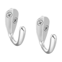 National Spectrum 2 Pack Robe Hook, Satin Nickel N830-142 Towel Holder