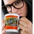 thumbnail image 2 of 3drose, Greetings from Bar Harbor, Maine Scenic Postcard Reproduction, 15oz Two-tone Black Mug, 2 of 6
