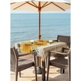 thumbnail image 3 of Outdoor Tablecloth with Umbrella Hole for Patio/Picnic/Party/Camping, Sunflower Waterproof Table Cloth Square Cover Washable, Green Botanical Yellow Floral Rustic Plaid (54"x 54"), 3 of 9