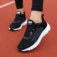 thumbnail image 4 of Zapatillas de deporte de malla ligera para mujer, con cordones en la parte superior baja, cómodas y cómodas, con punta redonda, informales, para caminar, zapatos deportivos para mujer, 4 of 4