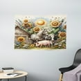 thumbnail image 2 of Ambesonne Rustic Tapestry Wall Hanging, Vintage Rural Farmhouse Life, 60"x40", Earth Yellow and Multicolor, 2 of 3