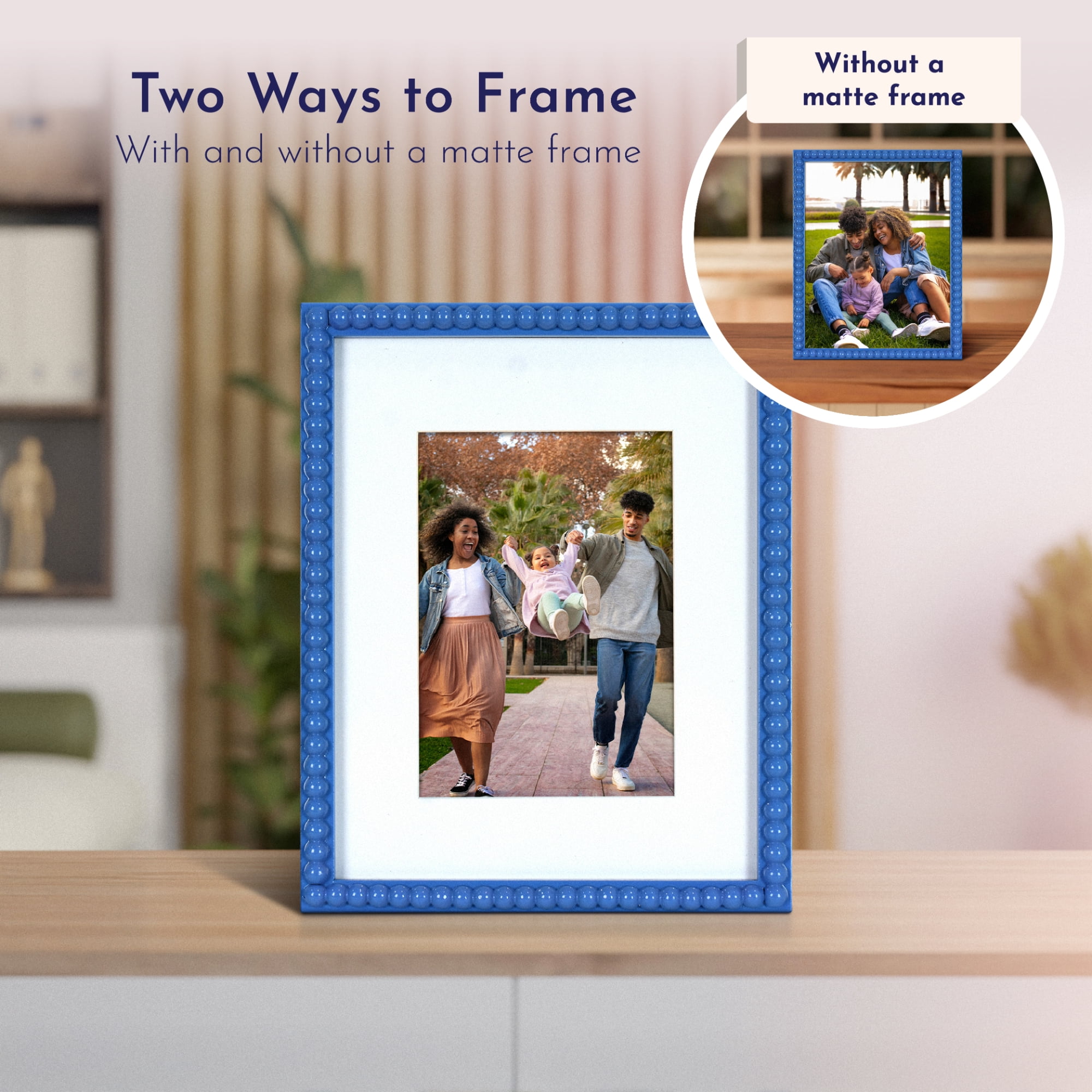 Mainstays by Becky G. & Alejandra 5" x 7" or 8" x 10" Beaded Photo Frame, Blue Eyes