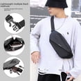 thumbnail image 4 of Riñonera para hombre, para correr al aire libre, para teléfono móvil, multifuncional, de gran capacidad, para el pecho, informal, tipo bandolera, 4 of 6
