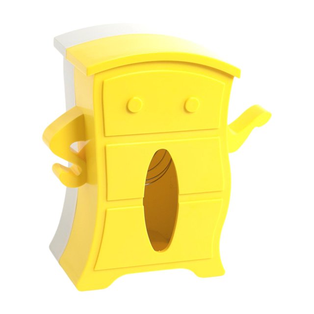 Cajón de papel higiénico de caja de pañuelos Caja de tejido facial portátil, accesorios, para el baño de la oficina en el hogar de los restaurantes amarillo
