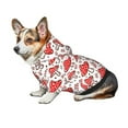 thumbnail image 6 of Goofa Amanita Red Mushroom Pattern Small Dog Sweater Hoodies Pet Grey Hooded Soft Fleece Sweatshirts with Pocket Fall Winter Puppy Cat Sweaters Warm Clothes-X-Small, 6 of 8