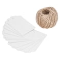 thumbnail image 2 of price tags 100 Pcs Clothing Tags Double Sided Kraft Paper DIY Craft Gift Tag with 30m Jute Twine for Wedding Christmas Thanksgiving White ANGGREK Otros, 2 of 8