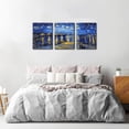 thumbnail image 3 of Framed Canvas Wall Art of Van Gogh Oil Paintings - Starry Night Over The Rhone - Impressionism Aesthetic Canvas Prints Artwork for Living Room Bedroom Office Home Decor - 12" x 16" x 3, 3 of 6