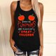 thumbnail image 2 of Camiseta sin mangas de Halloween para mujer, camiseta sin mangas con estampado gráfico divertido de playa de verano para adultos, blusa Fridja gh463, 2 of 9