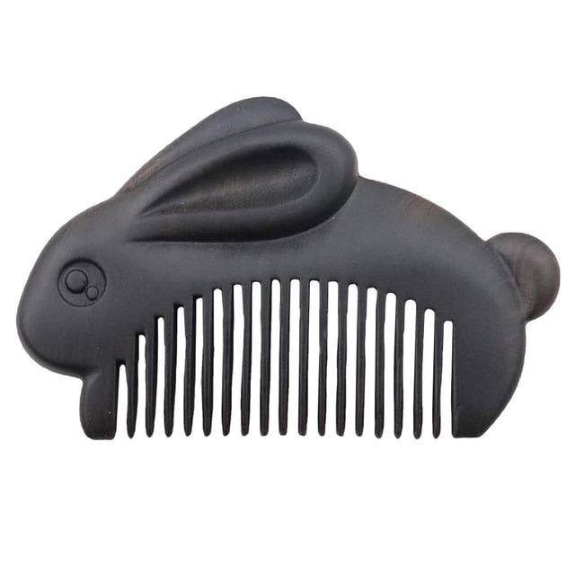 Wooden Comb Adorable Rabbit Comb Portable Small Comb Wooden Bunny Comb Anti-static Comb