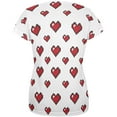 thumbnail image 2 of 8 Bit Hearts All Over Womens T-Shirt - Small, 2 of 2