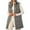 Grey, variant on Daznico Long Sleeveless Quilted Down Vest for Lightweight Warm Winter Hooded Gilet Outerwear Coat with Pockets,Womens Vest,L
