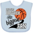 thumbnail image 3 of Inktastic Little Brother and Biggest Fan Basketball Player Boys Baby Bib, 3 of 4