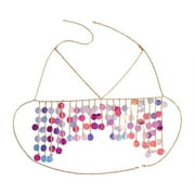 Canicon Multilayer Color Droplet Bra Body Chain Set Wild Lady