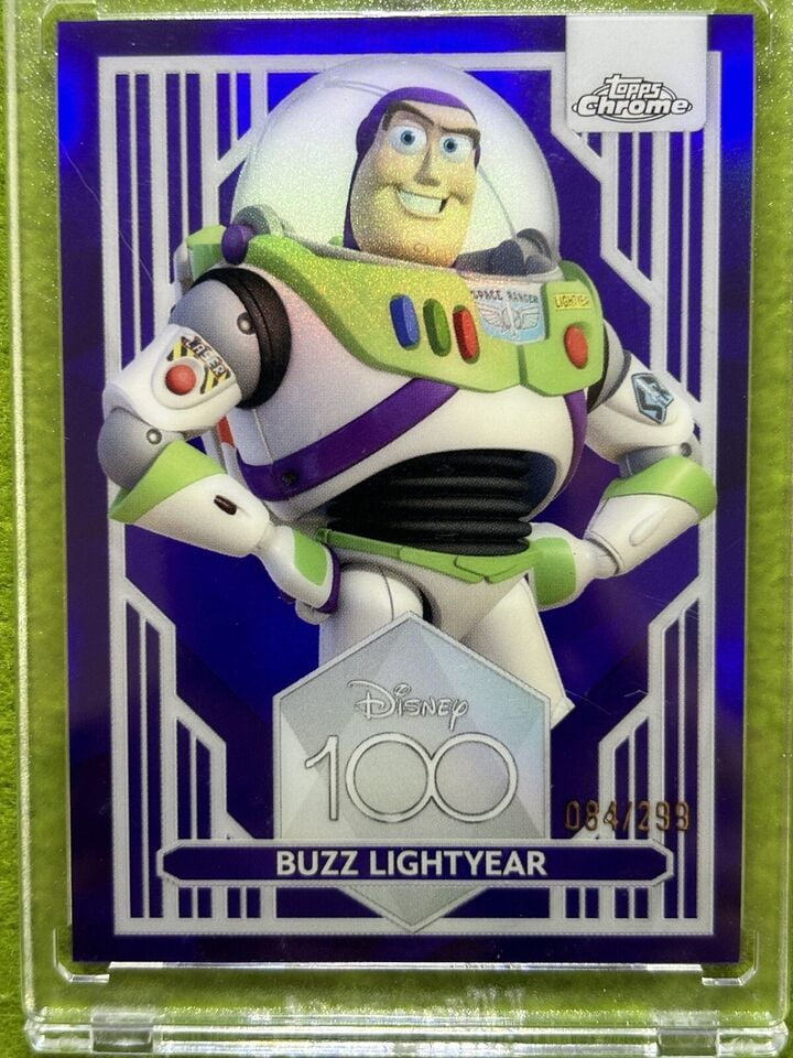 その他 topps chrome disney100 buzz refractor Buzz LightYear DISNEY 100 PURPLE REFRACTOR #/299 ToyStory CARD