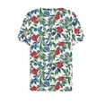 thumbnail image 5 of Kctiaxy Short Sleeve Shirts for Women Hawaiian Printed V-Neck Shirt Fashion Casual Beach Button Collared Pullover Floral Summer Tops, 5 of 6