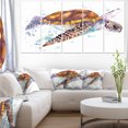 thumbnail image 1 of Brown Sea Turtle Watercolor - Contemporary Animal Art Canvas, 1 of 3