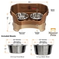 thumbnail image 5 of Neater Pets Neater Feeder Deluxe Mess-Proof Elevated Food & Water Bowls for Medium Dogs, Bronze, 5 of 9