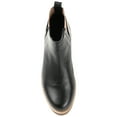 thumbnail image 4 of Journee Signature Womens Genuine Leather Bristol Round Toe Block Heel Chelsea Booties, 4 of 8