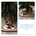 thumbnail image 6 of Tineasur Linen Christmas Tree Skirt Light Brown with Snowman Design and Self-Adhesive Backing for Festive Holiday Decoration, 6 of 6