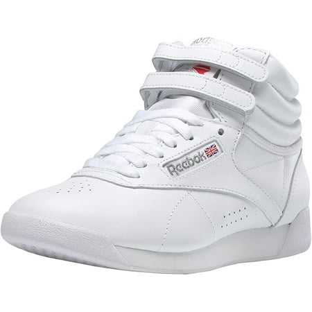 Reebok Womens Freestyle Hi Sneaker 8.5 White/Silver 2