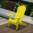 thumbnail image 5 of Wildridge Heritage Folding Adirondack Chair, Lemon Yellow, Outdoor Weather Resistant Poly Patio Furniture, 5 of 8