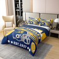 thumbnail image 3 of Erosebridal Housse de Couette en Coton 100 % Motif Rugby Format Double, Ensembles de Literie Sports de Football Format Double, Ados Garçons, Réversible 3 Pcs (Sans Couette), 3 of 6