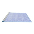 thumbnail image 2 of Ahgly Company Machine Washable Indoor Square Abstract Blue Contemporary Area Rugs, 5' Square, 2 of 4