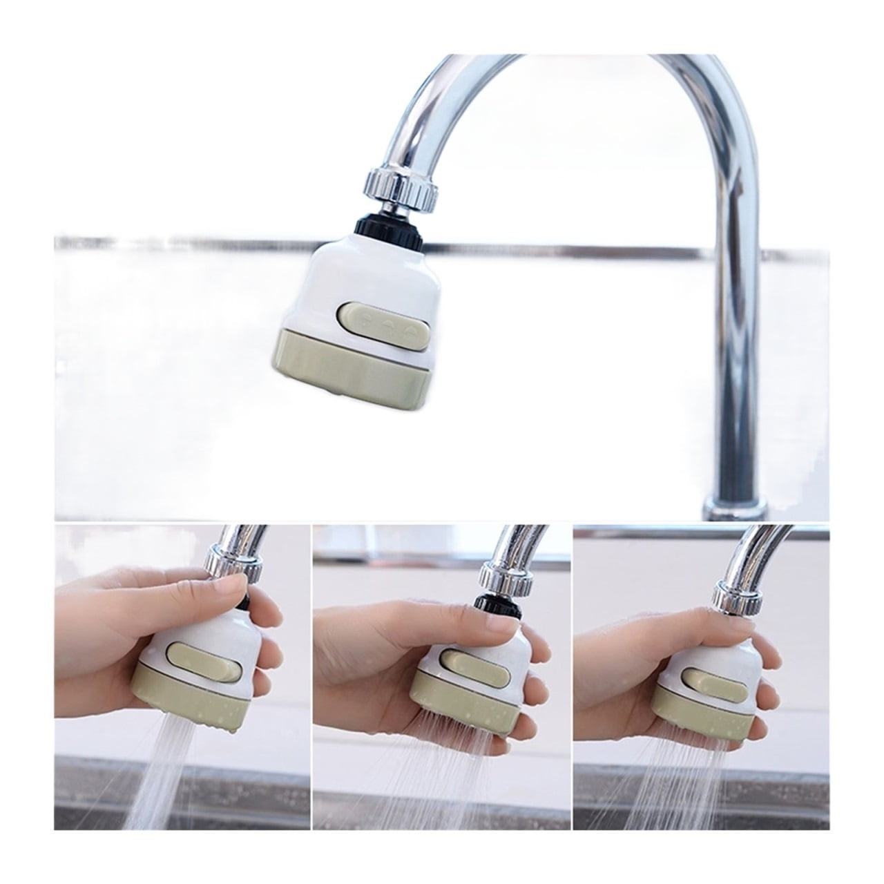 Kitchen Faucet Aerator Adjustable Three Mode Sprayer Filter Diffuser Water Saving Nozzle Bath Faucet Connector Easy To Clean ,Easy to Use