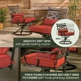 thumbnail image 6 of Hanover Montclair 7 Pcs Steel Outdoor Dining Set Seats 6, Chili Red, 6 of 20
