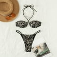 thumbnail image 4 of PENGXIANG Thong Bikini Set for Women Bathing Suit Sexy String Bikinis Swimsuit Halter Top with Thongs Bottom, 4 of 8