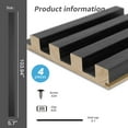 thumbnail image 2 of Art3d 4-Piece 104'' x 5.7''x 0.67'' Solid Wood Slat Wall Panels for Interior and Ceiling Decor,16.5 Sq.ft/Case,Black, 2 of 8