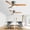 Grey, variant on UEEYAC Ceiling Fan With Light Nordic Solid Wood LED Fan Lamp For Restaurant Living Room