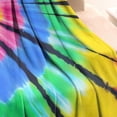 thumbnail image 3 of Colorful Rainbow Tie Dye Spiral Pattern Blanket,Comfortable Soft Flannel Throw Blanket,All Season,Warm Lightweight Blankets for Sofa Bed Couch Living Room Chair,30"x40", 3 of 4