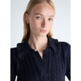thumbnail image 4 of Free Assembly Women's Ruffle Collar Sweater with Short Sleeves, Midweight, Sizes XS-XXL, 4 of 5