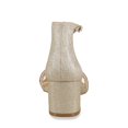 thumbnail image 4 of American Glamour Footwear Ingrid Dress Block Heel Medium Width Ankle strap Gold, 4 of 5